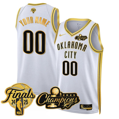 Custom Gender/Name Oklahoma City Thunder 2024-25 Champions Jersey - All Stitched