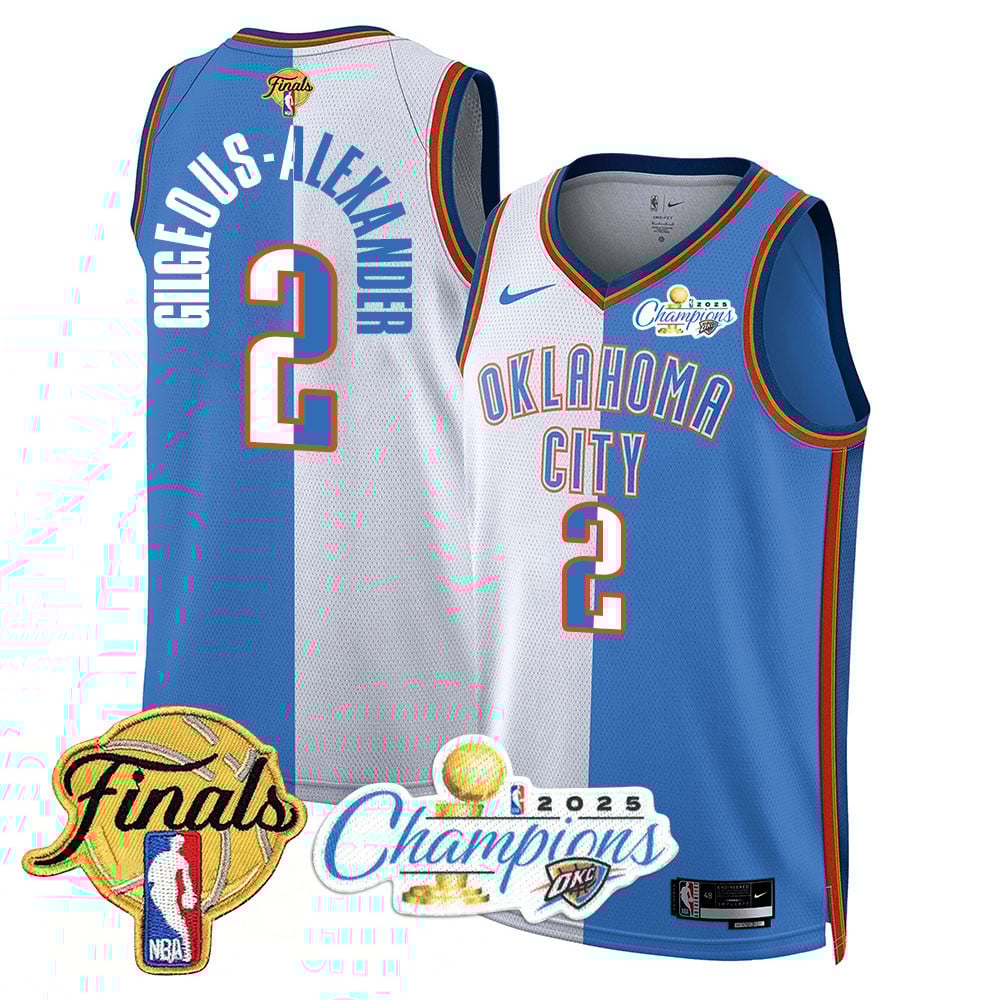 Men's Oklahoma City Thunder 2024-25 Champions Jersey - All Stitched