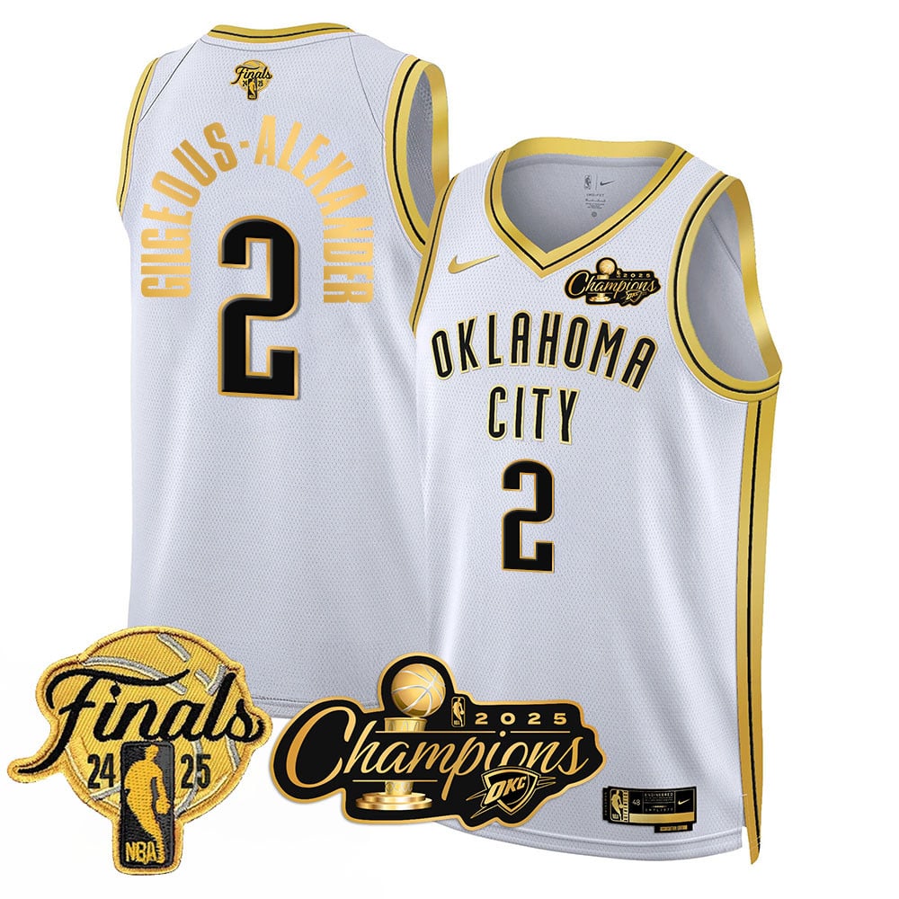 Men's Oklahoma City Thunder 2024-25 Champions Jersey - All Stitched