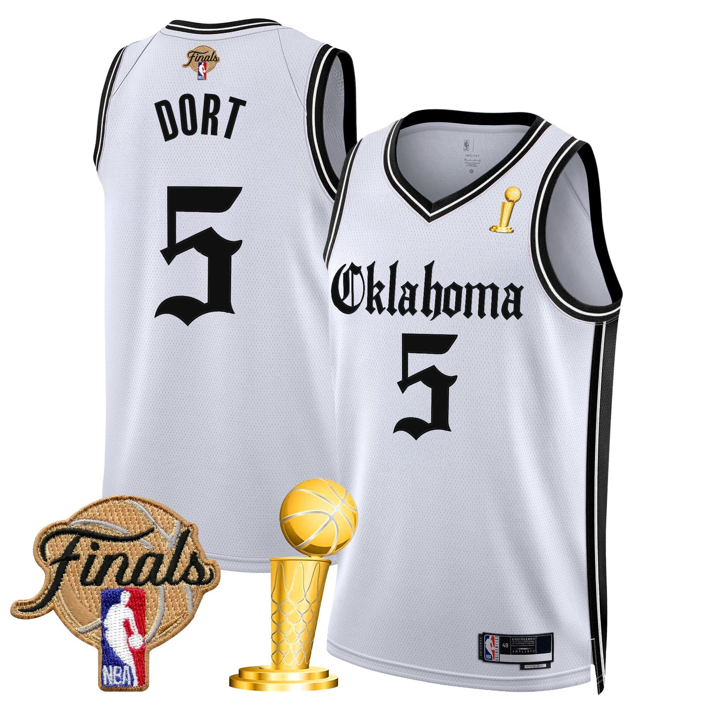 Men's Oklahoma City Thunder 2025 Champions 'Gothic Storm Edition' Swingman Jersey - All Stitched