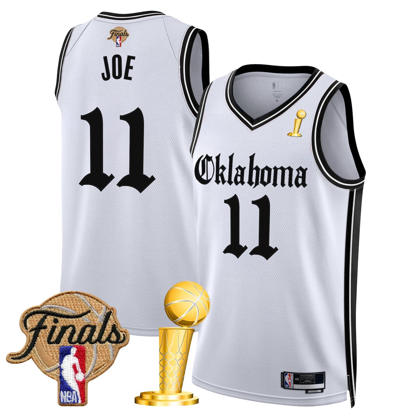 Men's Oklahoma City Thunder 2025 Champions 'Gothic Storm Edition' Swingman Jersey - All Stitched