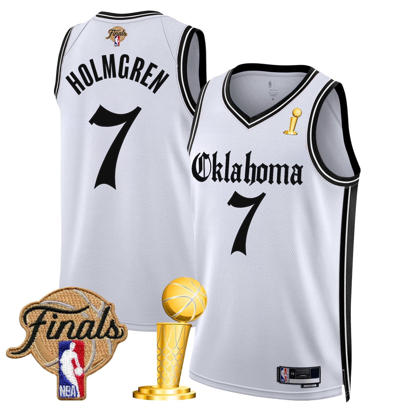 Men's Oklahoma City Thunder 2025 Champions 'Gothic Storm Edition' Swingman Jersey - All Stitched