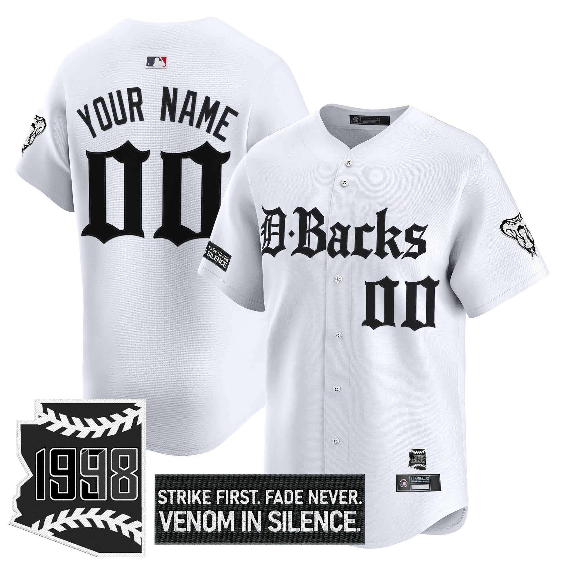Arizona Diamondbacks 'Gothic Desert Fang Edition' Vapor Premier Limited Custom Jersey V2 - All Stitched