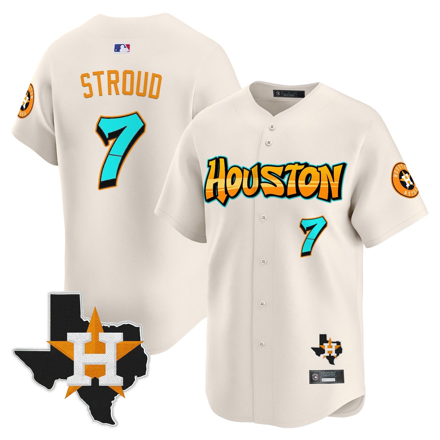 Men's Houston Astros 'Graffiti H-Town Edition' Vapor Premier Limited Jersey - All Stitched