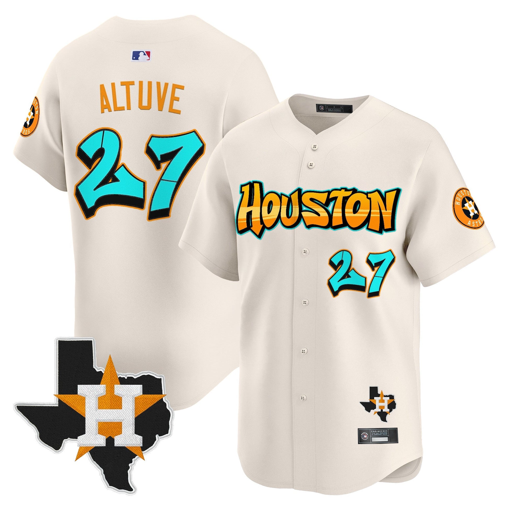 Men's Houston Astros 'Graffiti H-Town Edition' Vapor Premier Limited Jersey - All Stitched