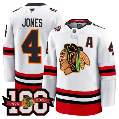 Men's Chicago Blackhawks 100th Anniversary Premium Jersey - All Stitched