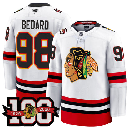 Men's Chicago Blackhawks 100th Anniversary Premium Jersey - All Stitched