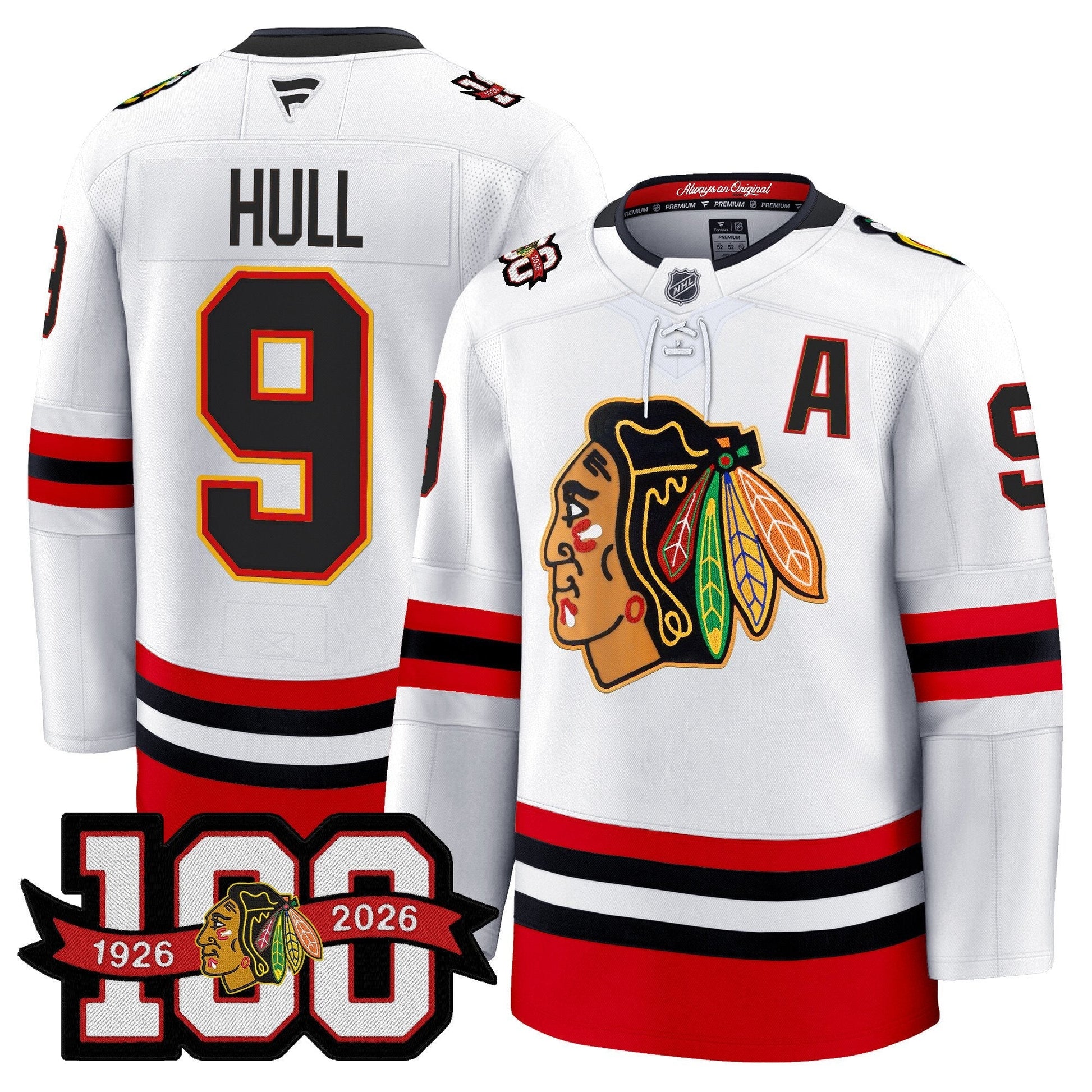 Men's Chicago Blackhawks 100th Anniversary Premium Jersey - All Stitched