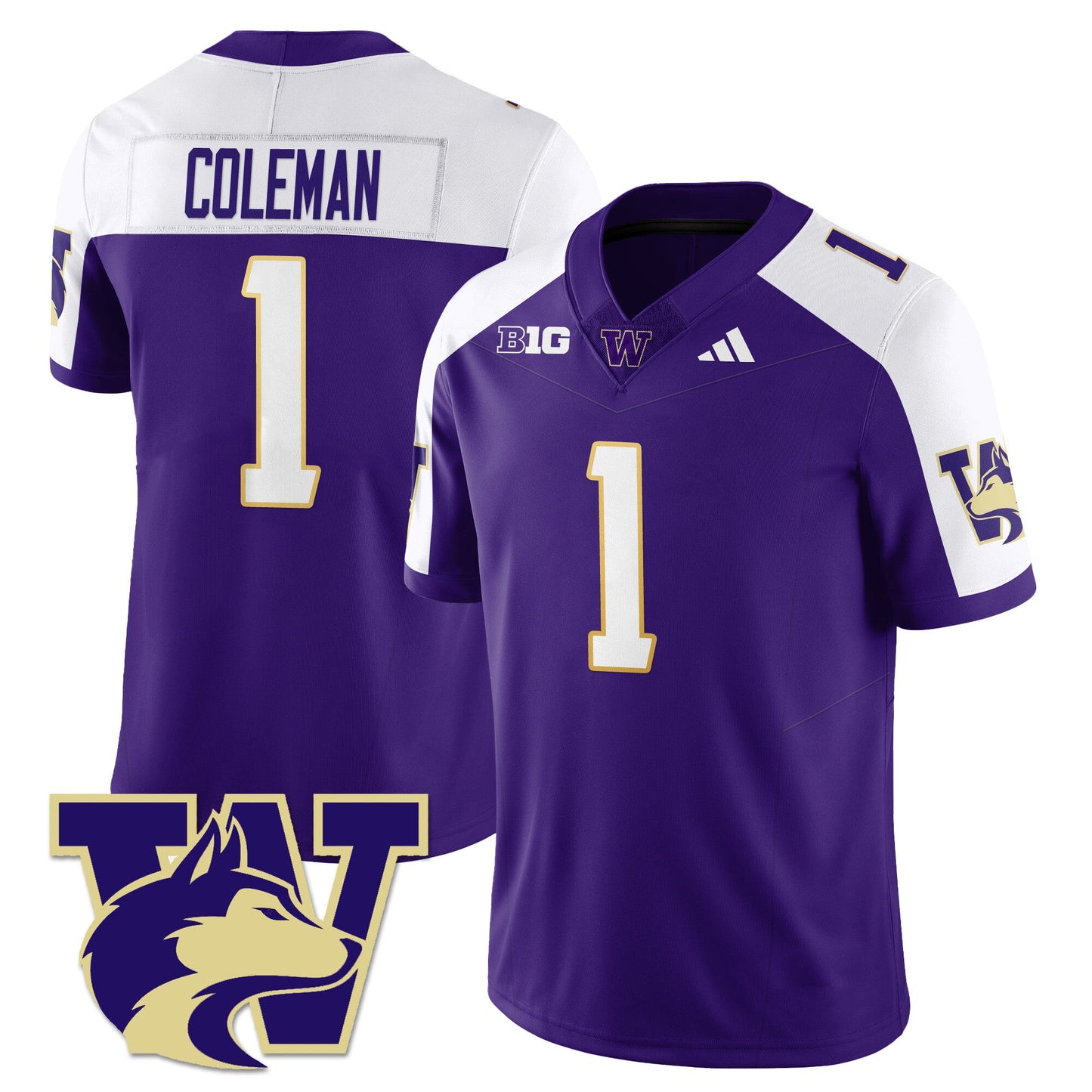 Men's Washington Husky Football 2025 Vapor Limited Jersey - All Stitched