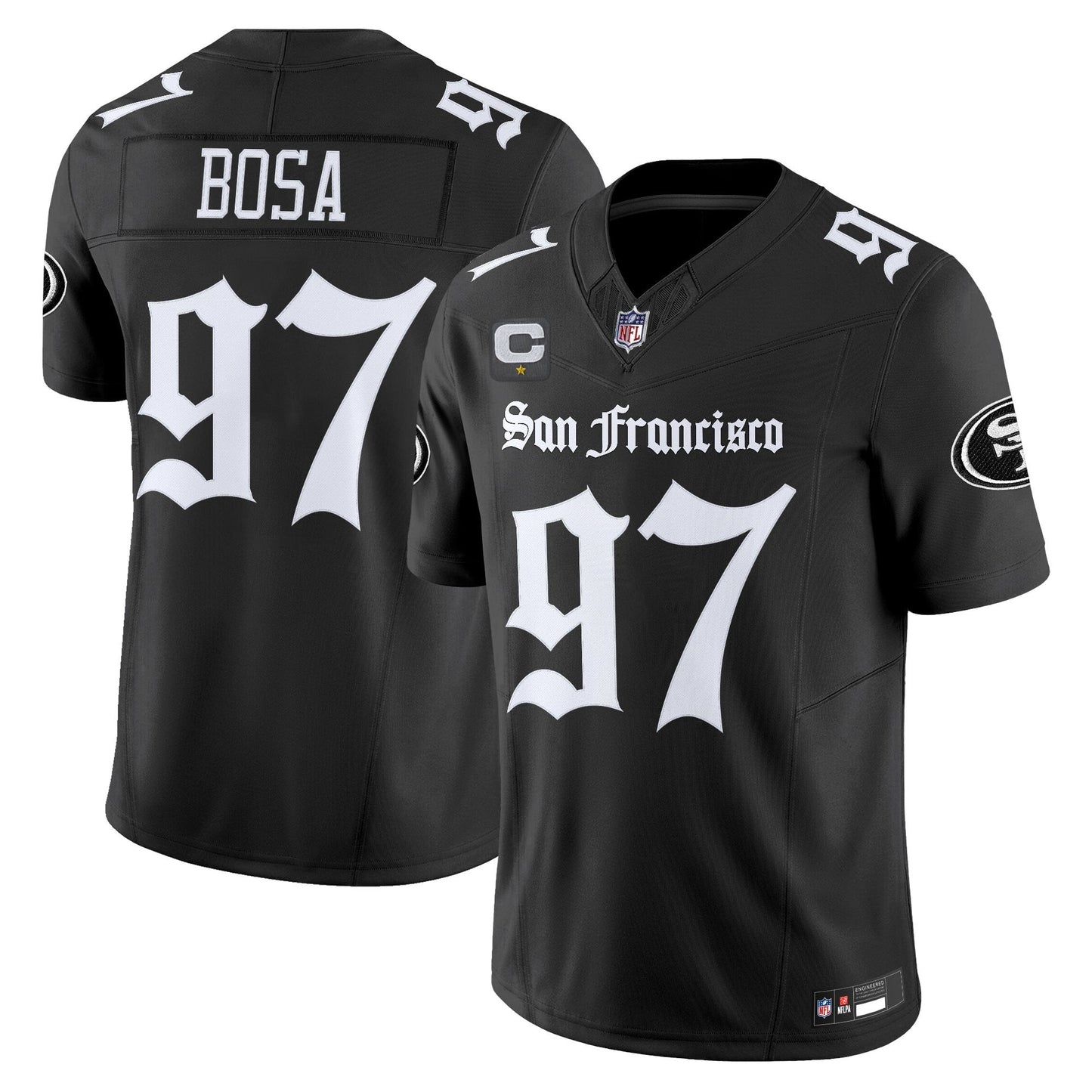 Men's San Francisco 49ers 'Gothic Edition' Vapor Limited Jersey - All Stitched