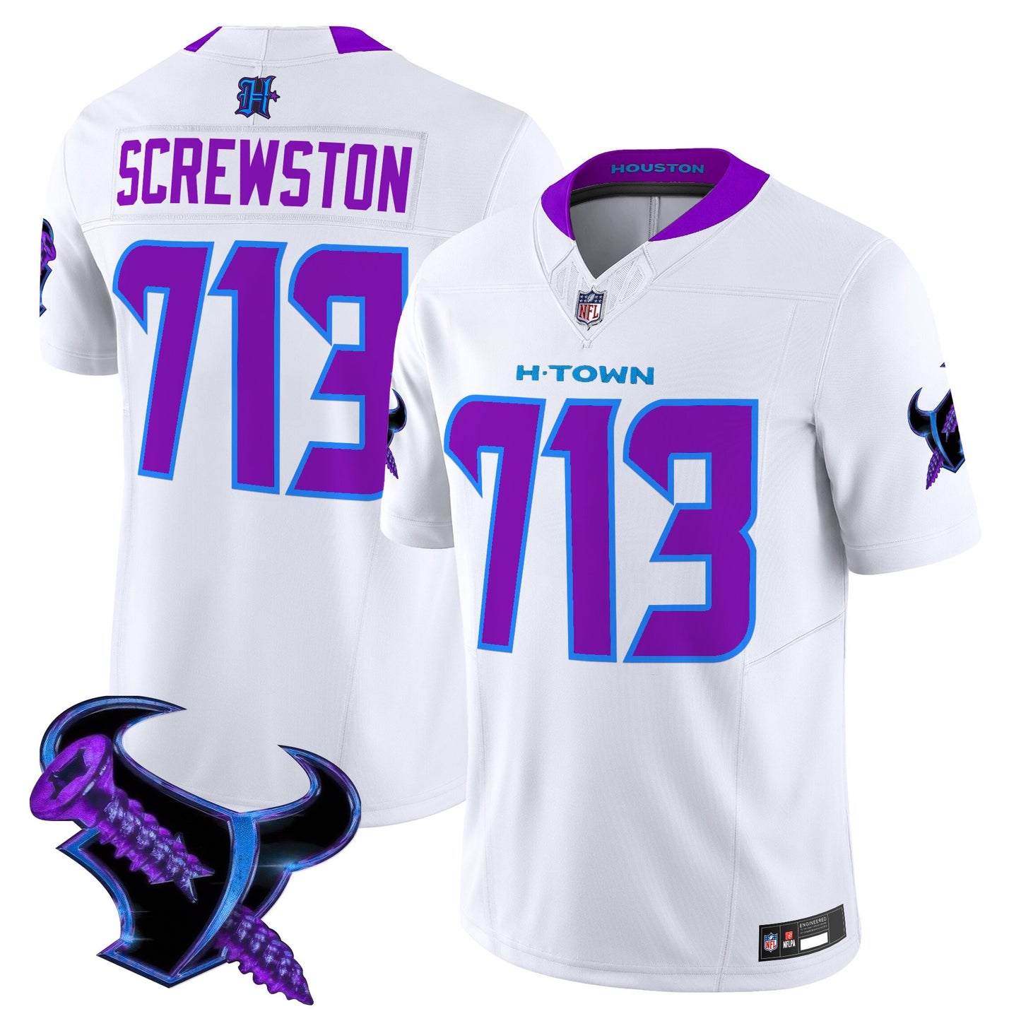 Men's Houston Texans 2025 DJ Screw Vapor Limited Jersey - All Stitched