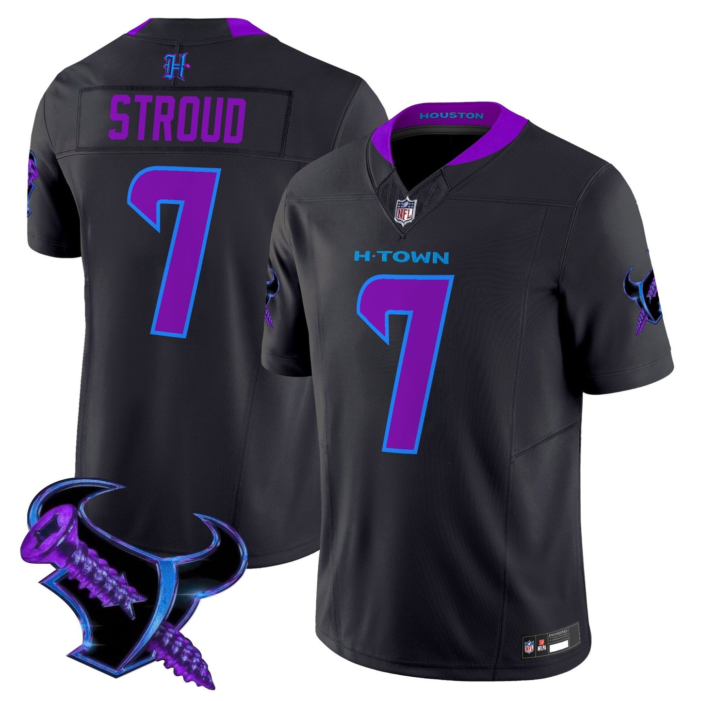 Men's Houston Texans 2025 DJ Screw Vapor Limited Jersey - All Stitched