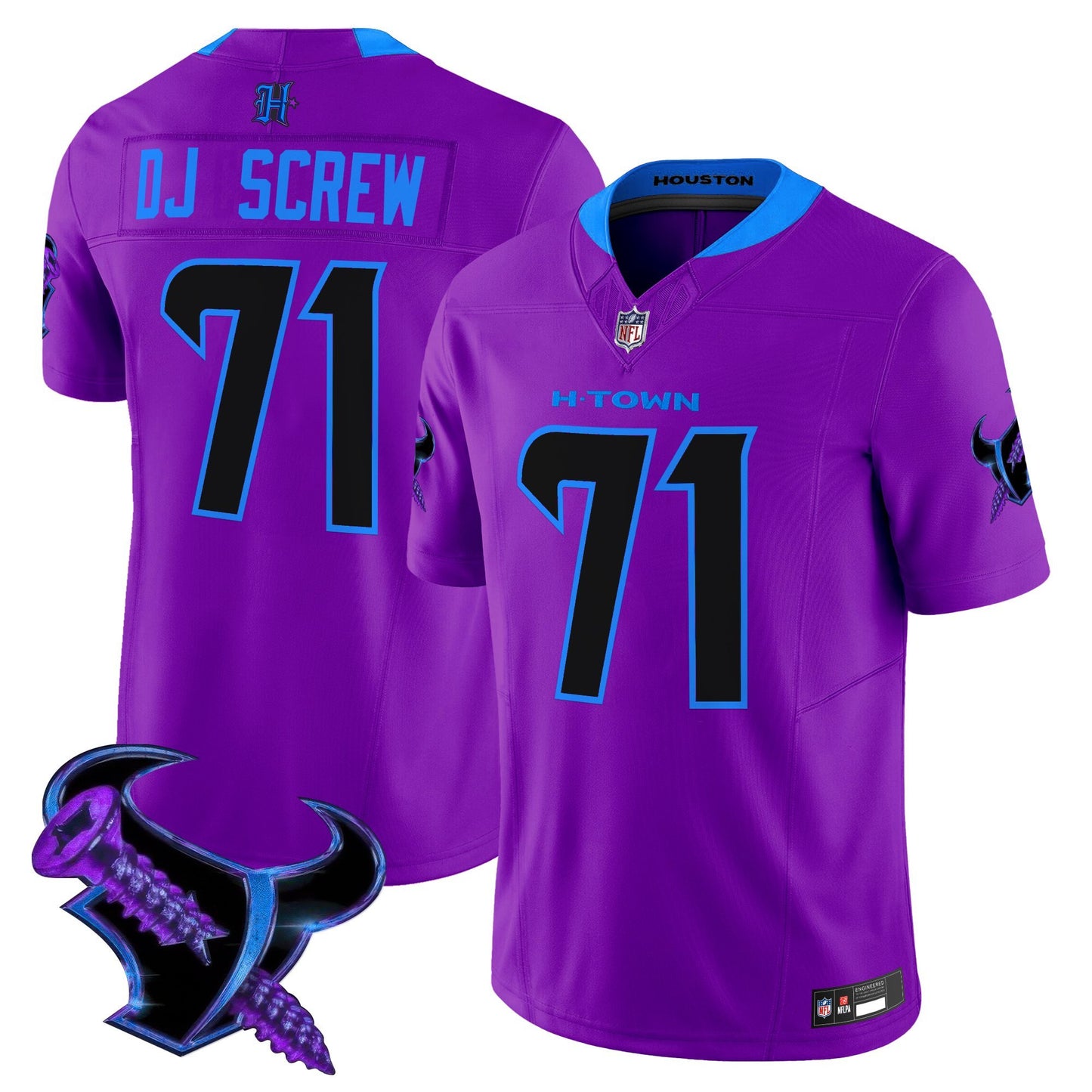Men's Houston Texans 2025 DJ Screw Vapor Limited Jersey - All Stitched