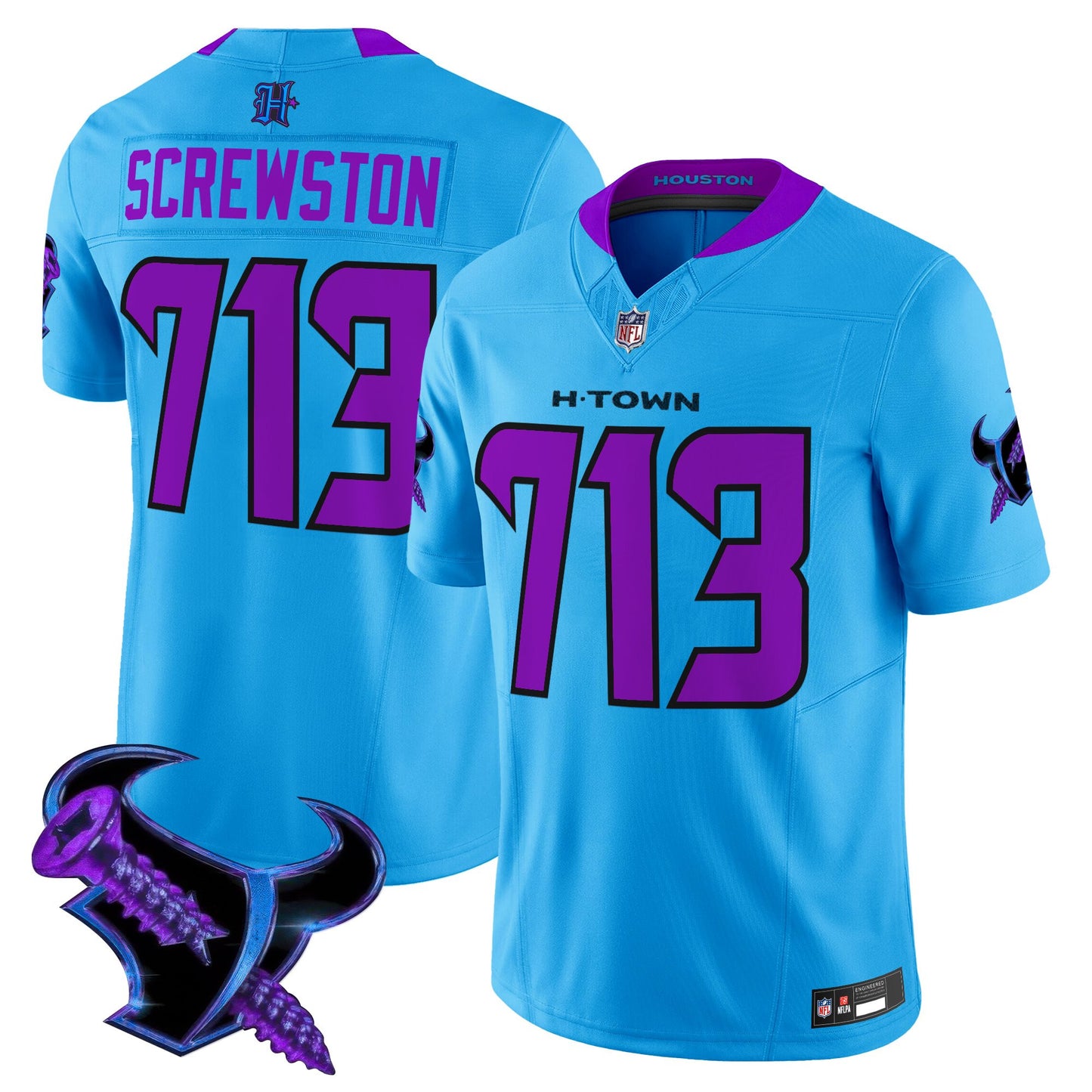 Men's Houston Texans 2025 DJ Screw Vapor Limited Jersey - All Stitched