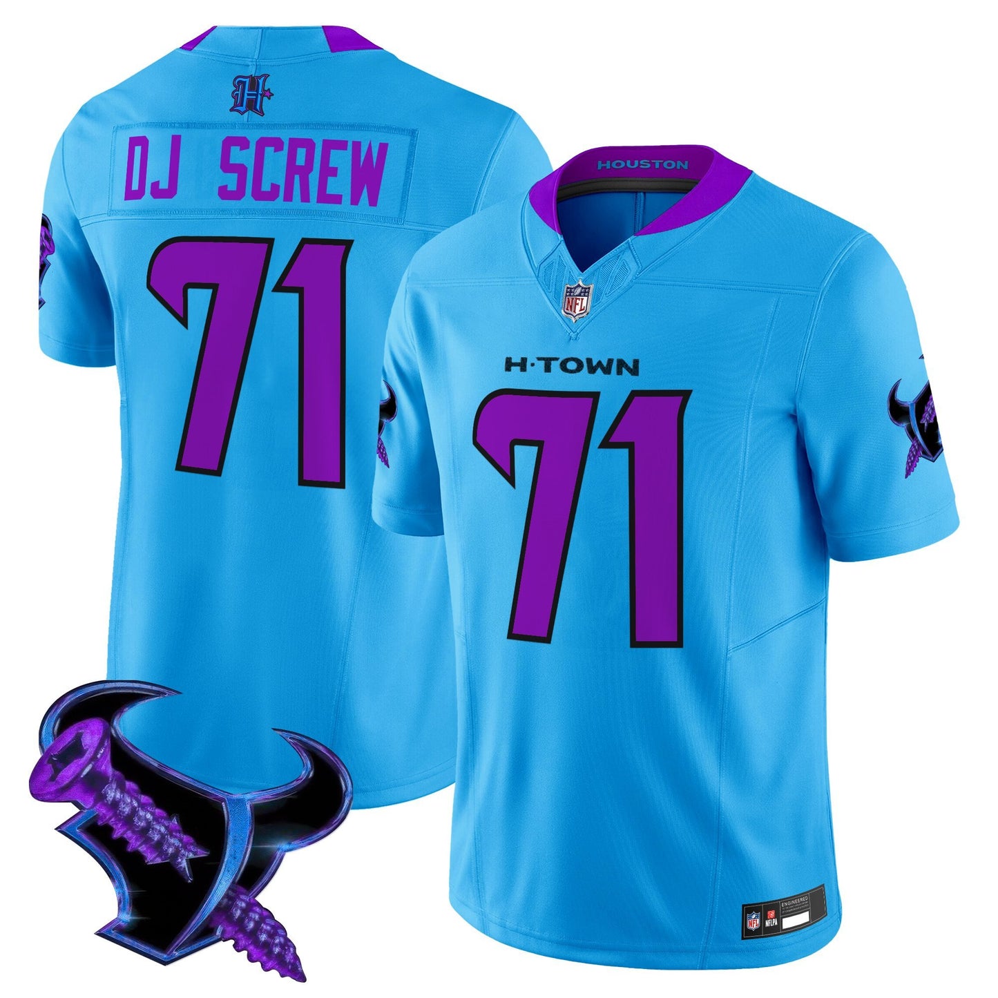 Men's Houston Texans 2025 DJ Screw Vapor Limited Jersey - All Stitched