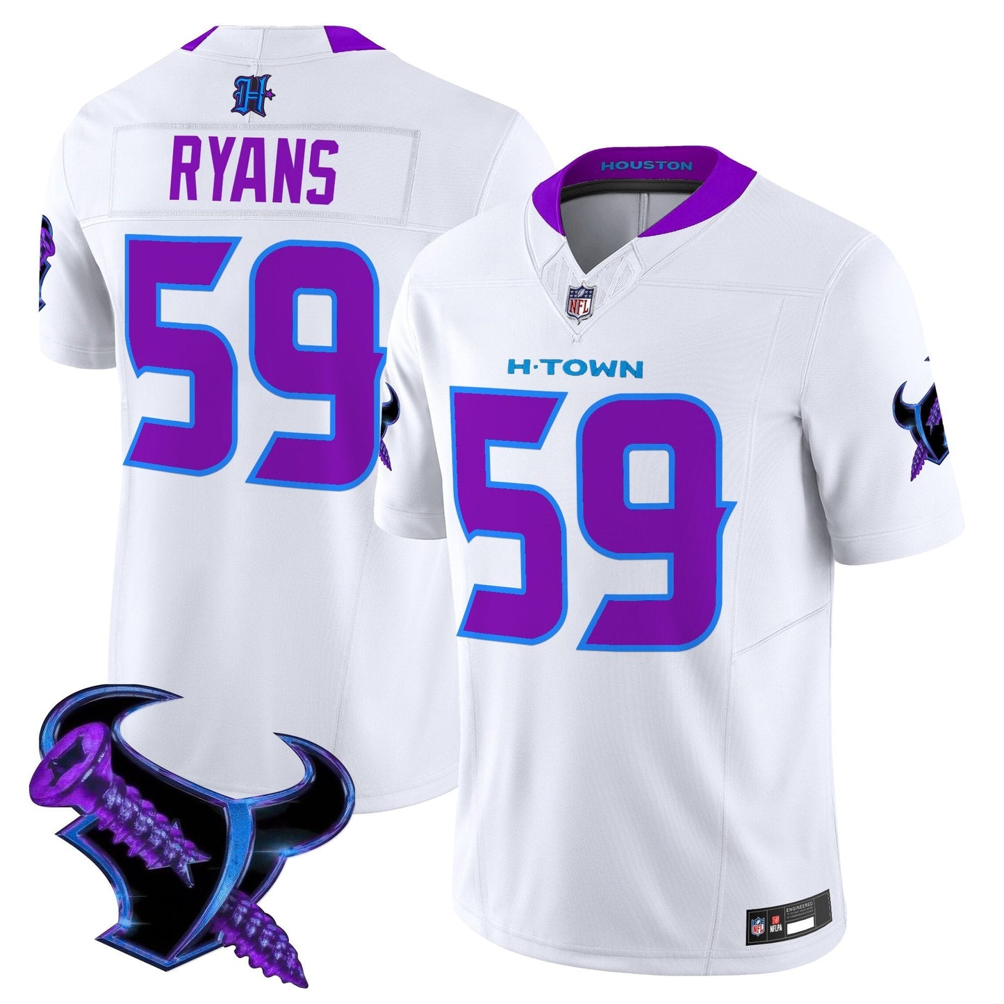 Men's Houston Texans 2025 DJ Screw Vapor Limited Jersey - All Stitched