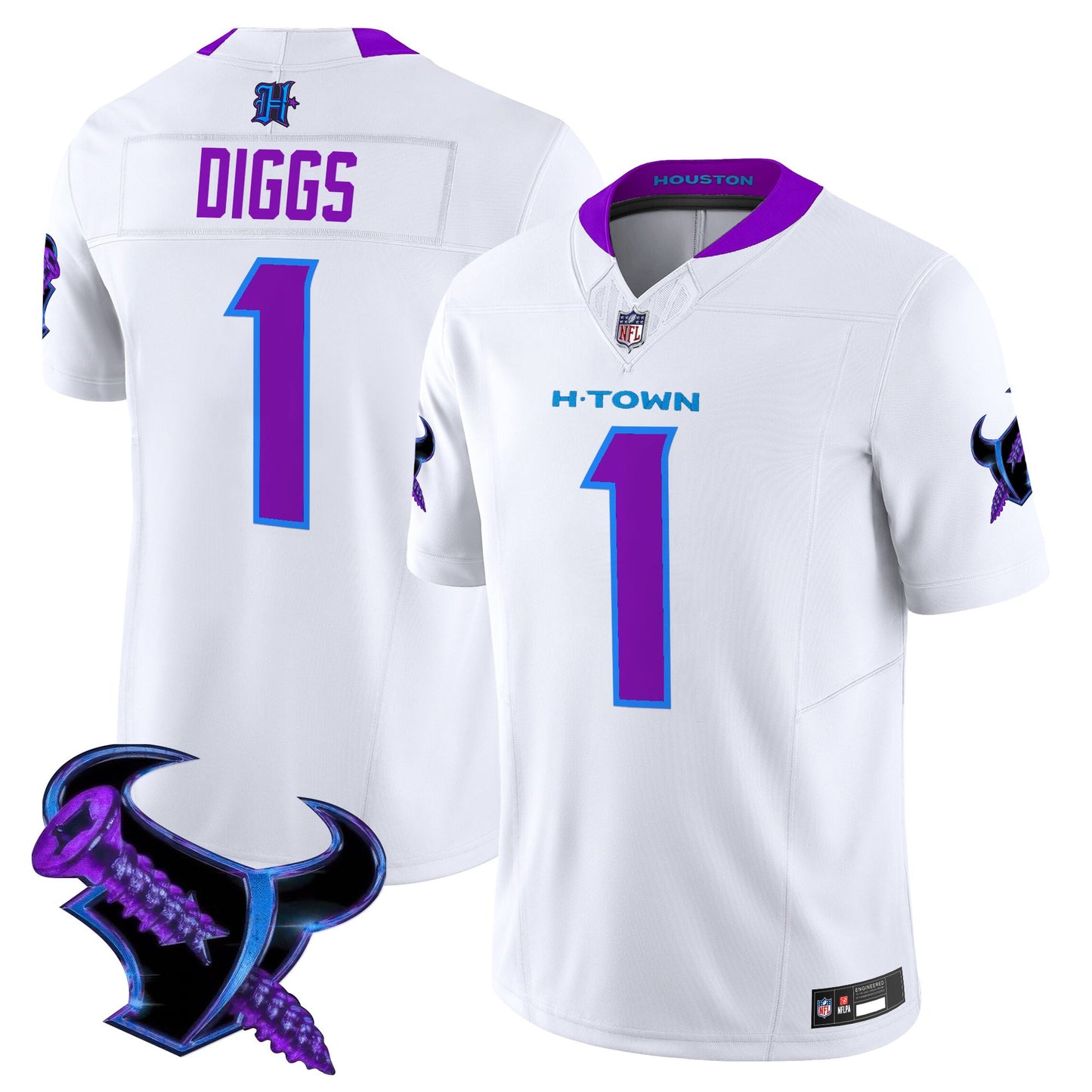 Men's Houston Texans 2025 DJ Screw Vapor Limited Jersey - All Stitched