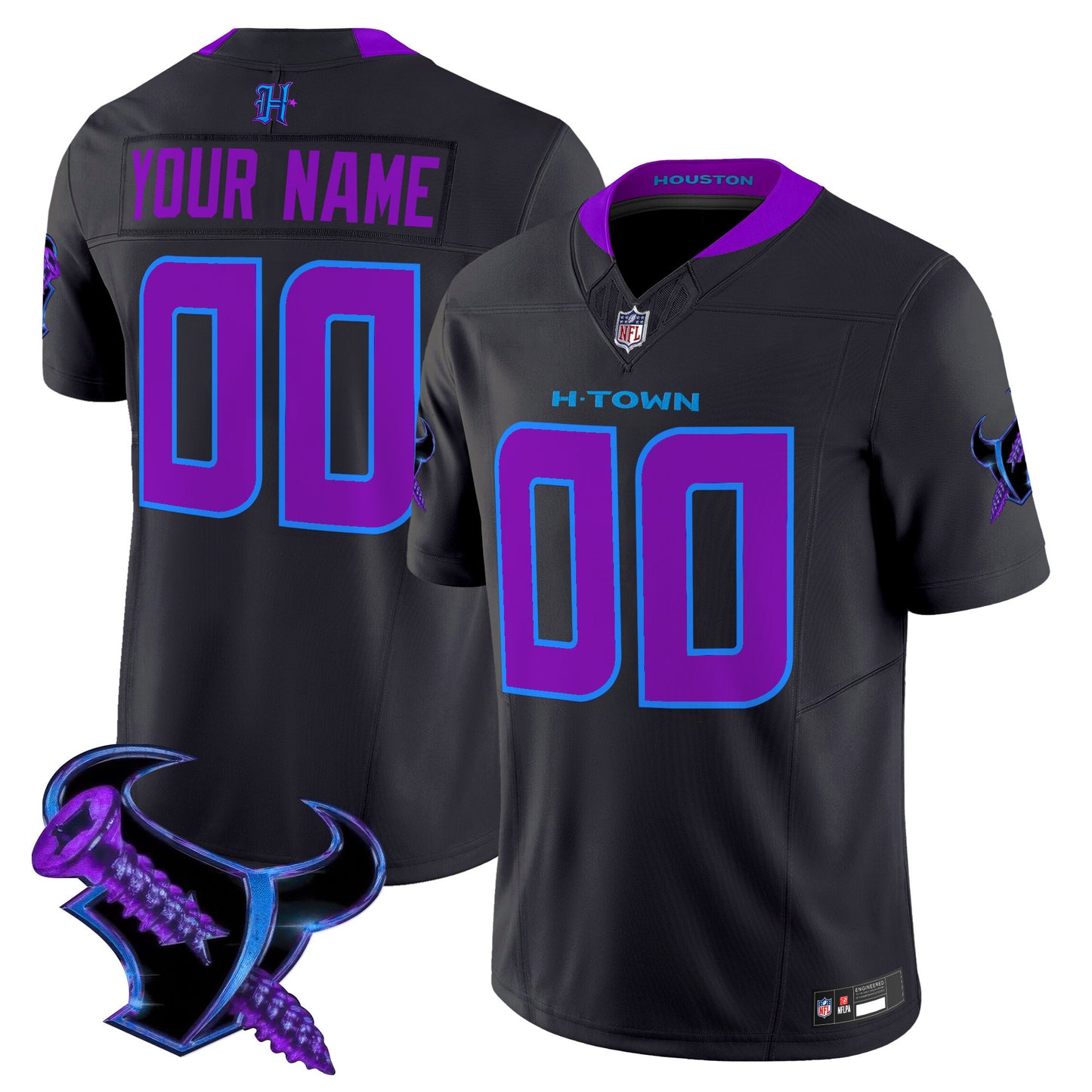 Houston Texans 2025 DJ Screw Vapor Limited Custom Jersey - All Stitched