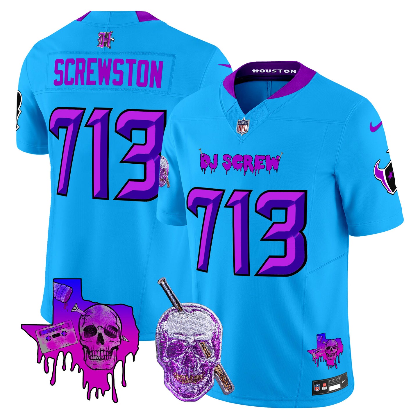 Men's Houston Texans DJ Screw Vapor Limited Jersey - All Stitched