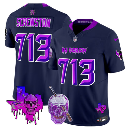 Men's Houston Texans DJ Screw Vapor Limited Jersey - All Stitched