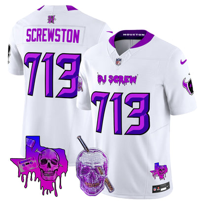 Men's Houston Texans DJ Screw Vapor Limited Jersey - All Stitched