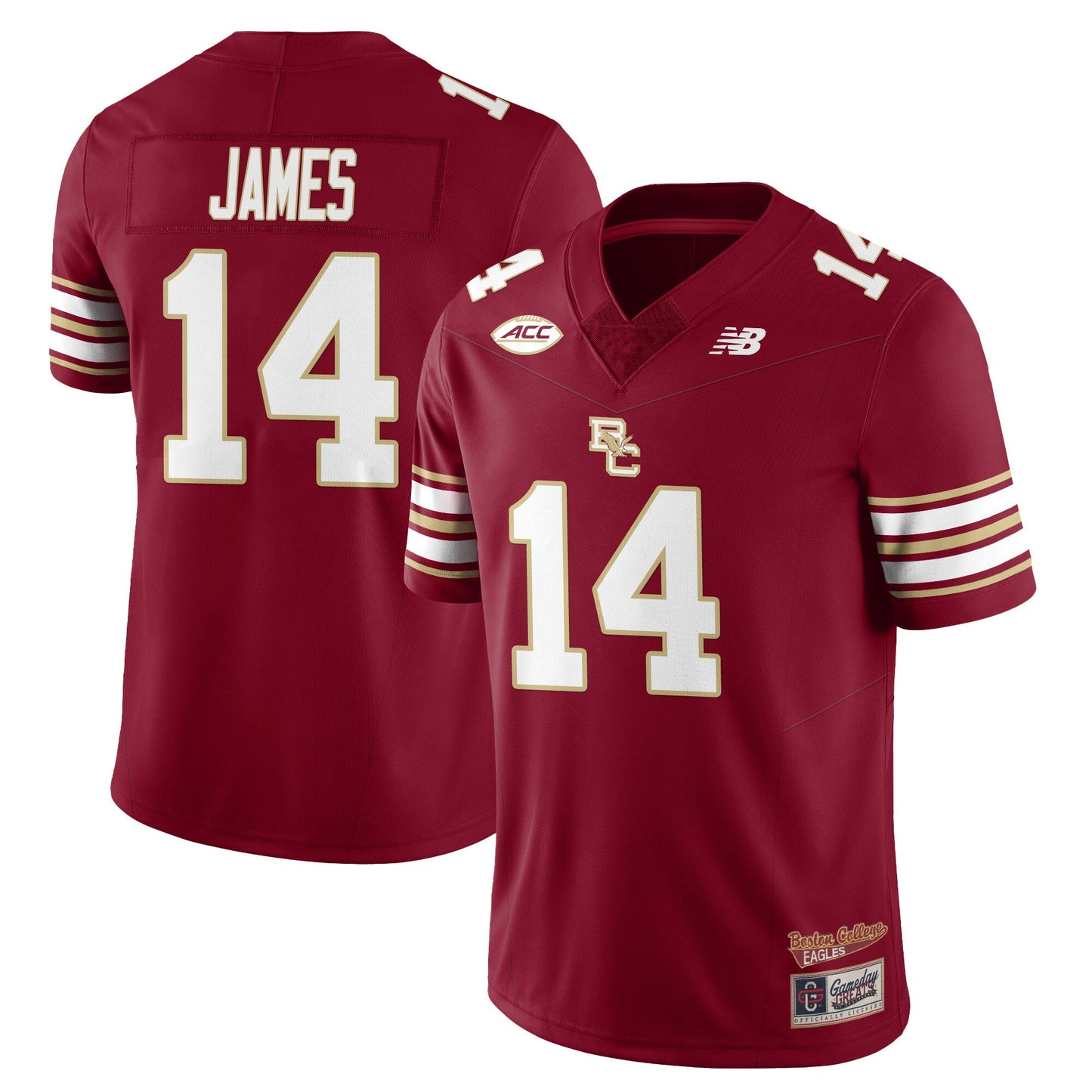 Men's Boston College Eagles Football 2025 Uniforms - All Stitched