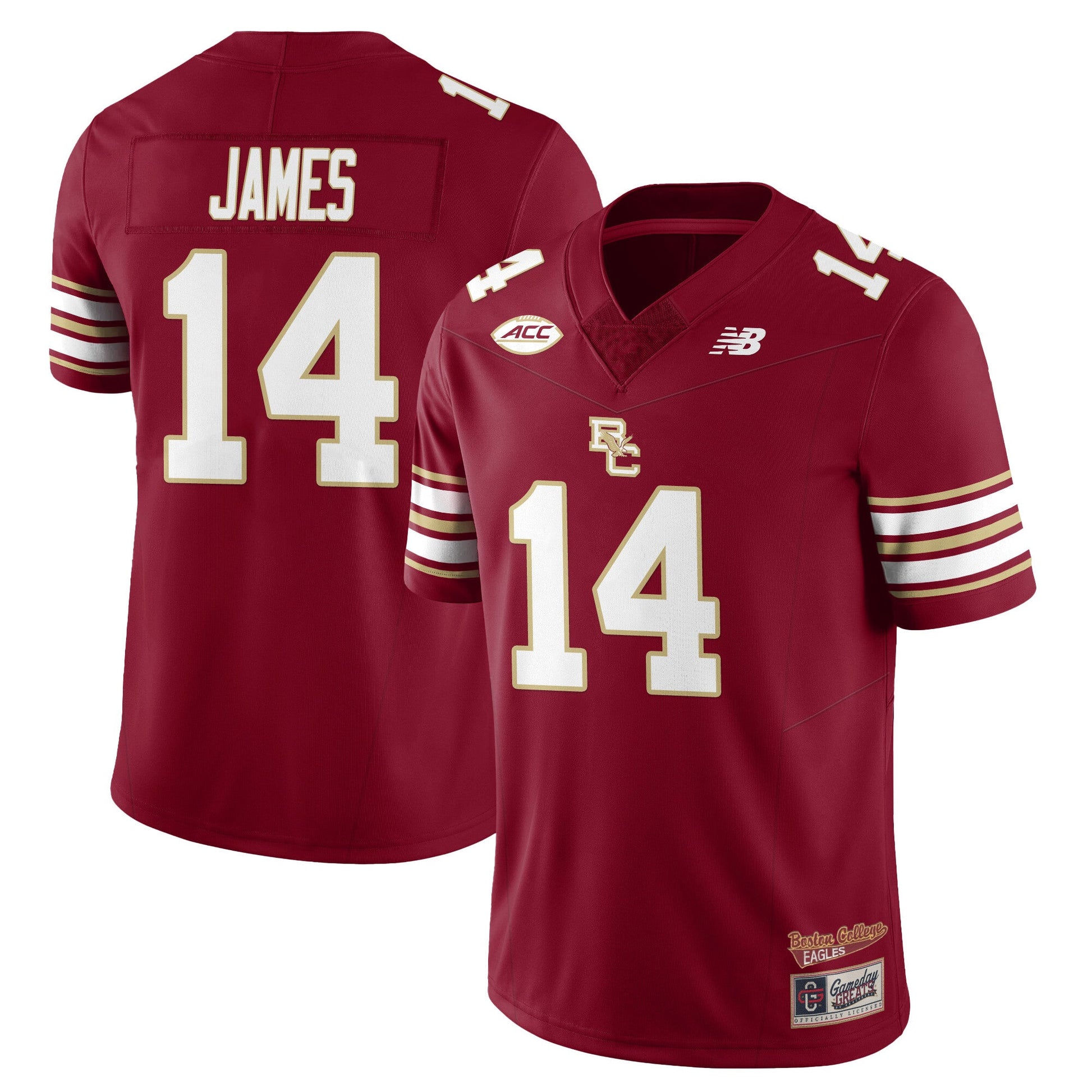Men's Boston College Eagles Football 2025 Uniforms - All Stitched