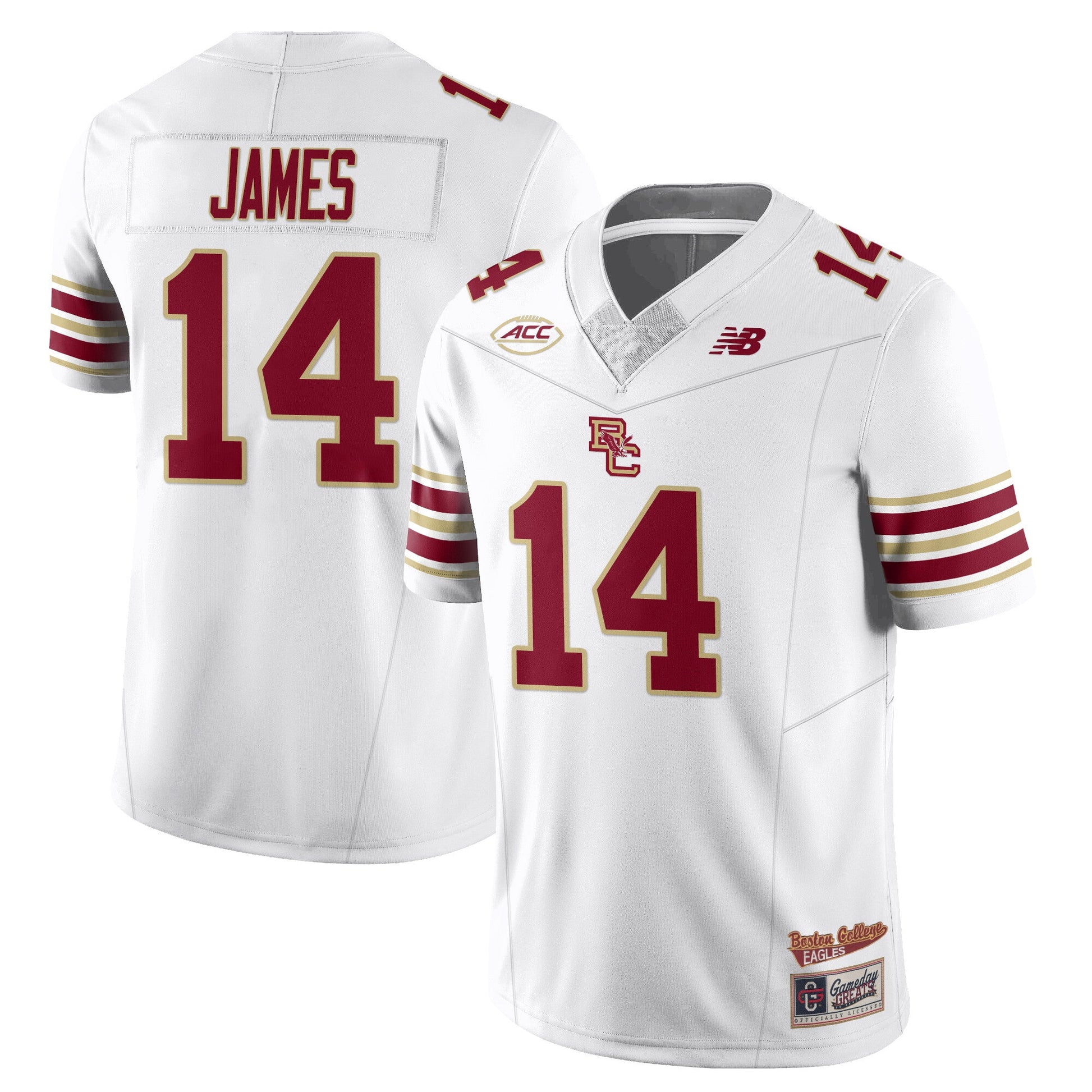 Men's Boston College Eagles Football 2025 Uniforms - All Stitched