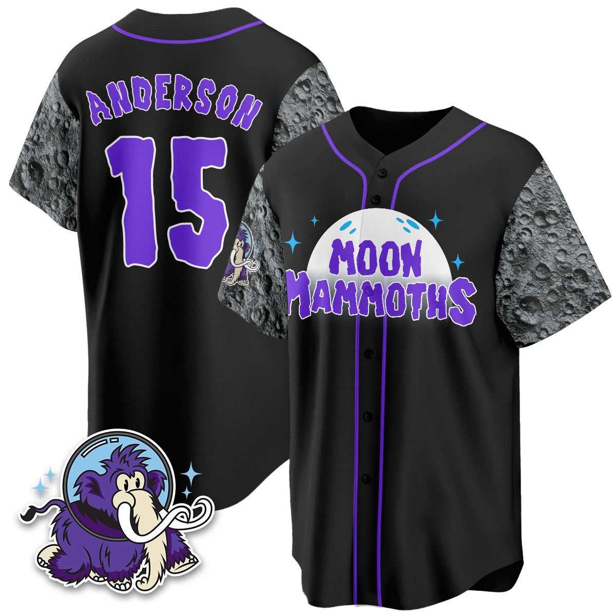 Erie SeaWolves 2025 Moon Mammoths Alternate Jersey - All Stitched