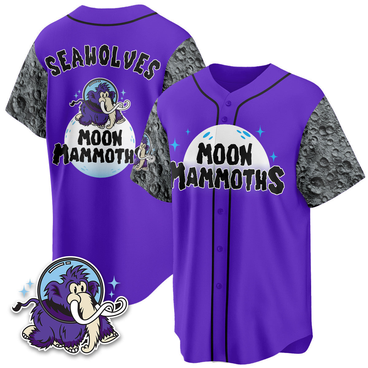 Erie SeaWolves 2025 Moon Mammoths Alternate Jersey - All Stitched