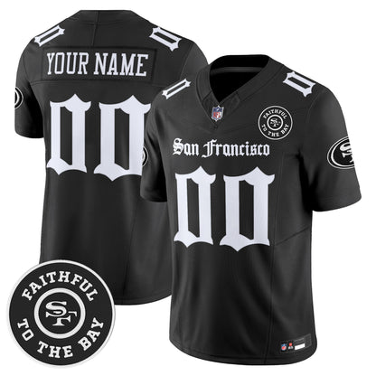 San Francisco 49ers 'Gothic Edition' Vapor Limited Custom Jersey - All Stitched