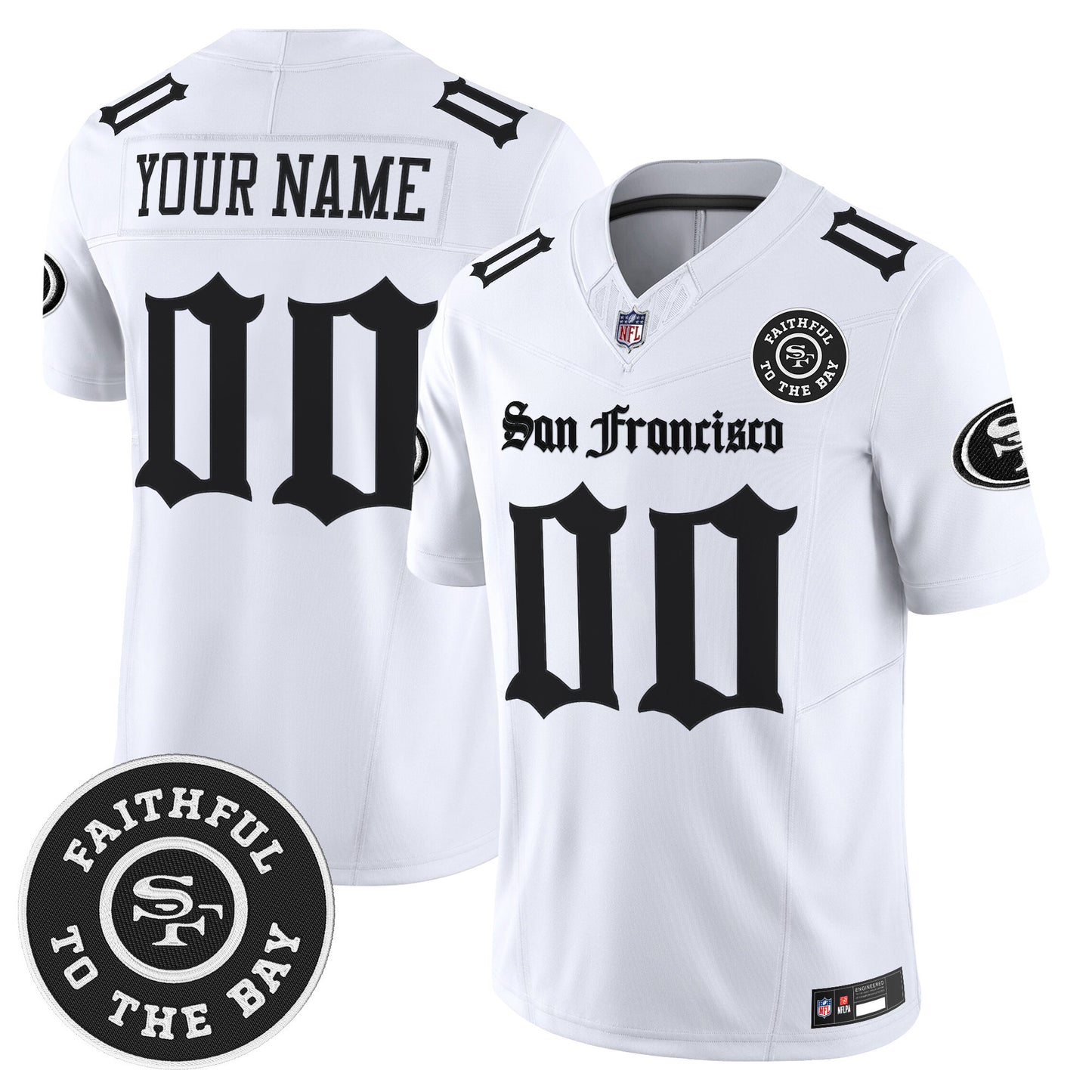 San Francisco 49ers 'Gothic Edition' Vapor Limited Custom Jersey - All Stitched