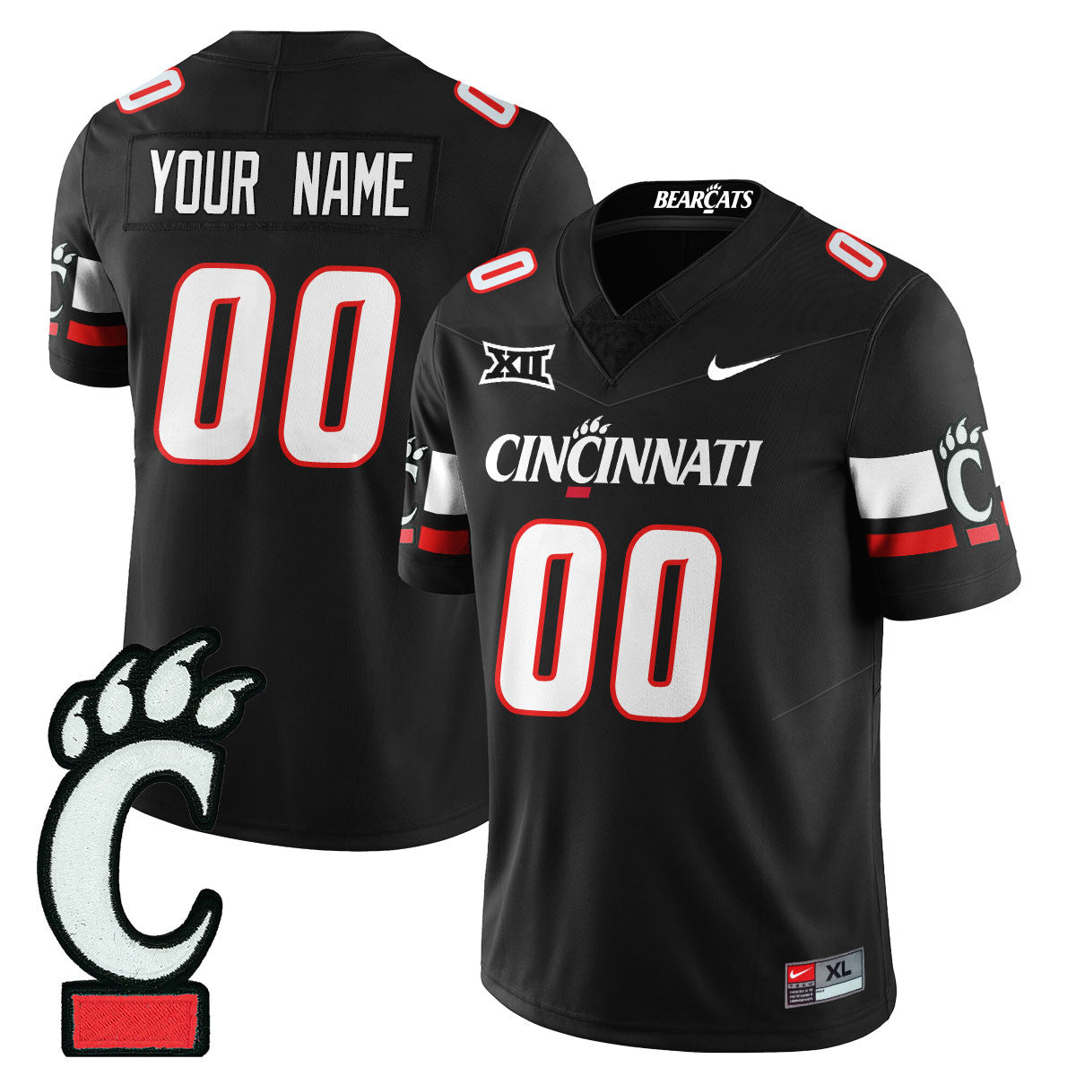 Men's Cincinnati Bearcats Football 2025 Uniform - All Stitched