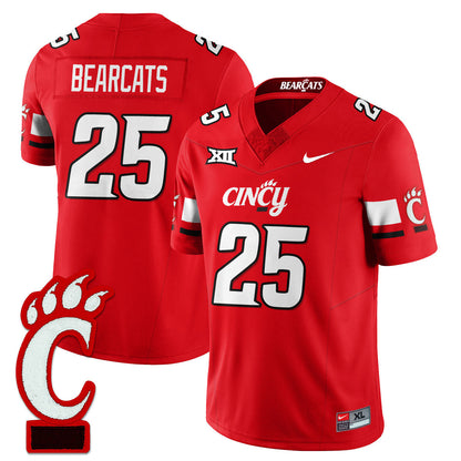 Men's Cincinnati Bearcats Football 2025 Uniform - All Stitched