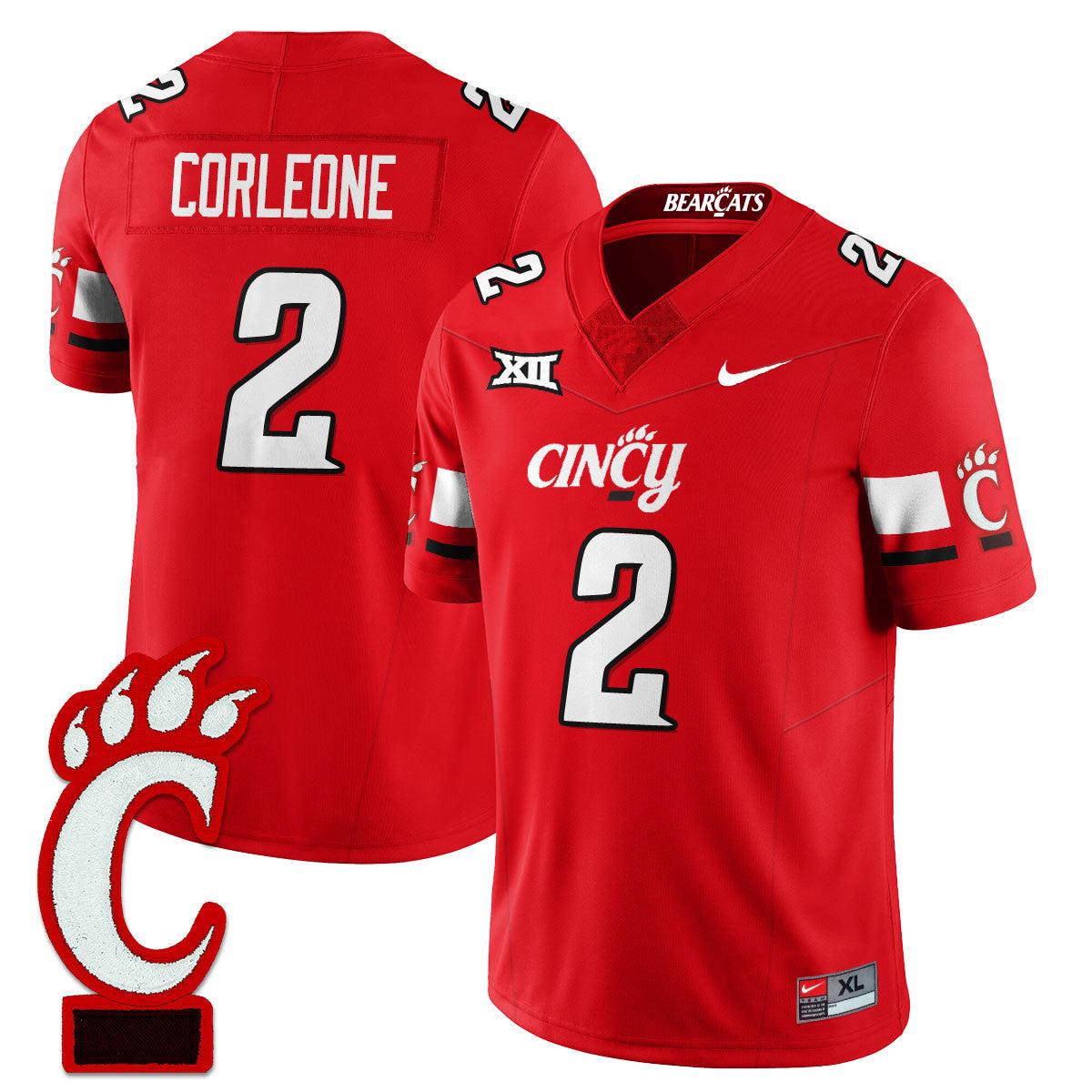 Men's Cincinnati Bearcats Football 2025 Uniform - All Stitched