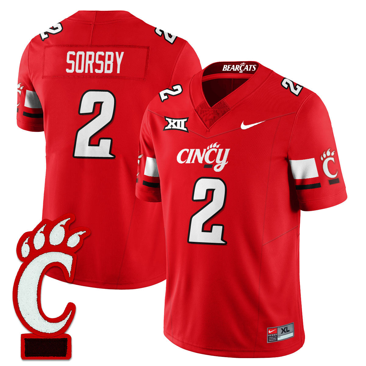Men's Cincinnati Bearcats Football 2025 Uniform - All Stitched