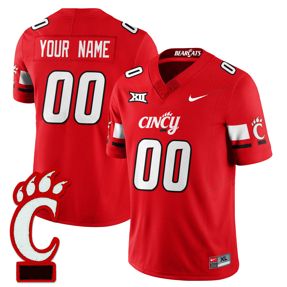 Men's Cincinnati Bearcats Football 2025 Uniform - All Stitched