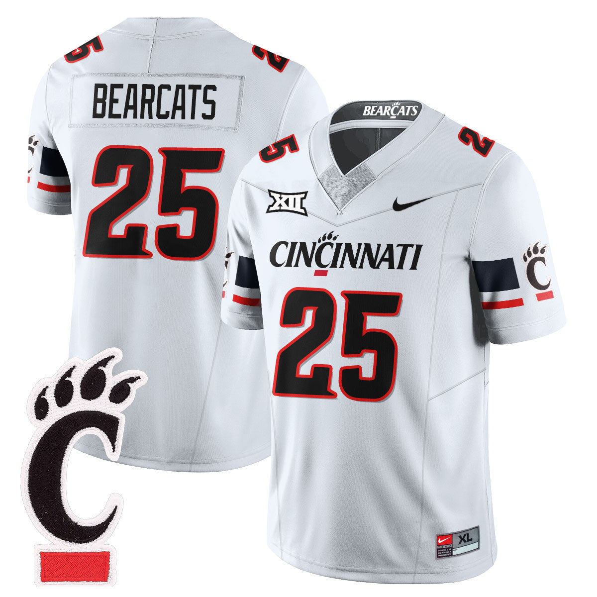Men's Cincinnati Bearcats Football 2025 Uniform - All Stitched