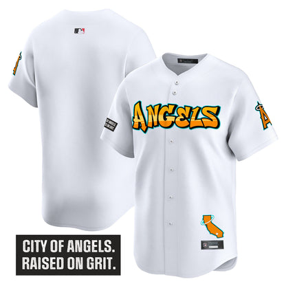 Men's Los Angeles Angels 'Graffiti Halo Drop Edition' Vapor Premier Limited Jersey - All Stitched