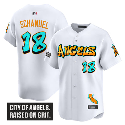 Men's Los Angeles Angels 'Graffiti Halo Drop Edition' Vapor Premier Limited Jersey - All Stitched