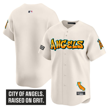 Men's Los Angeles Angels 'Graffiti Halo Drop Edition' Vapor Premier Limited Jersey - All Stitched