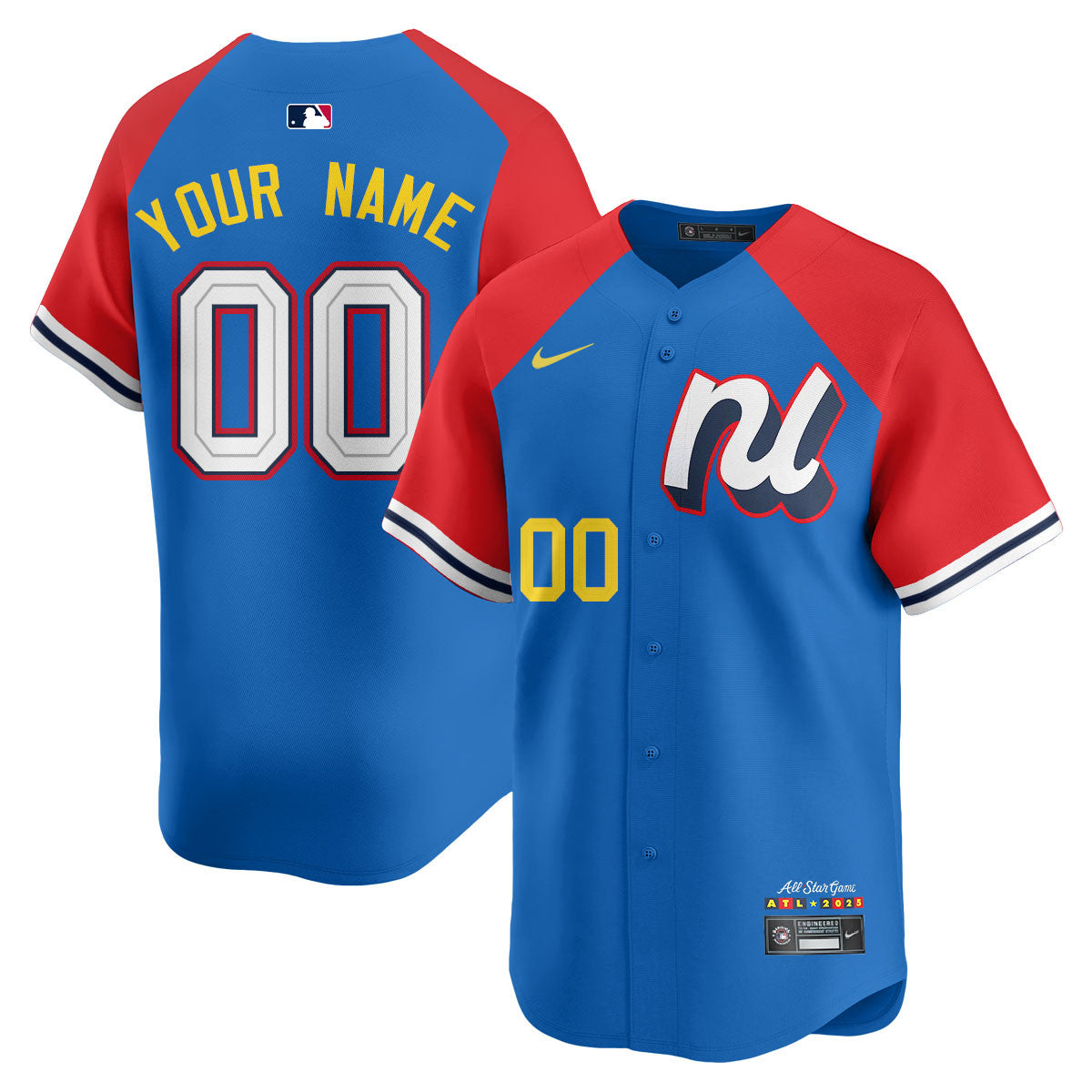 Custom National League 2025 MLB All-Star Jersey V2 - All Stitched