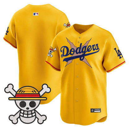 Men's Los Angeles Dodgers x One Piece 2025 Vapor Premier Limited Jersey - Stitched