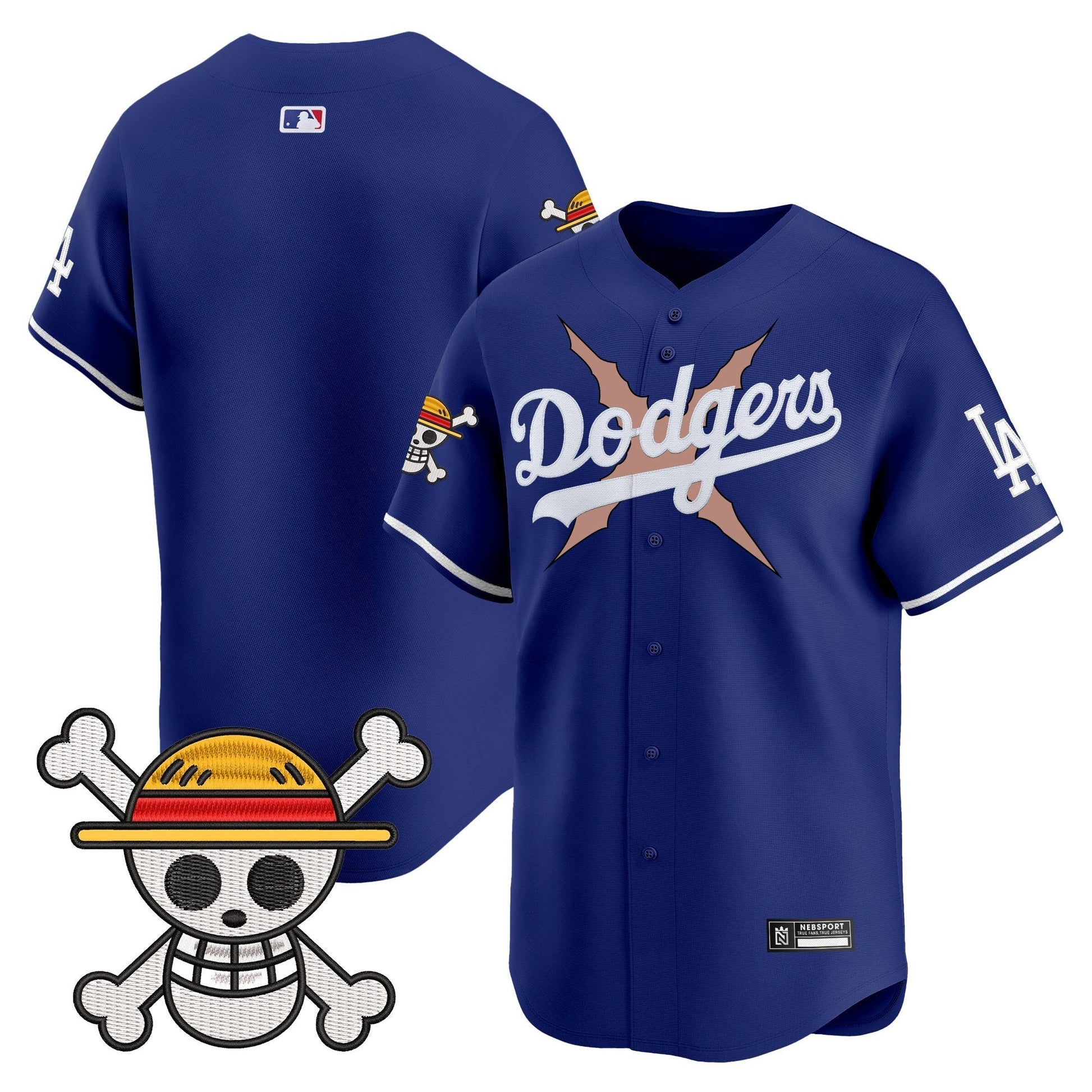 Men's Los Angeles Dodgers x One Piece 2025 Vapor Premier Limited Jersey - Stitched