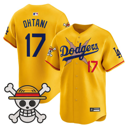 Men's Los Angeles Dodgers x One Piece 2025 Vapor Premier Limited Jersey - Stitched