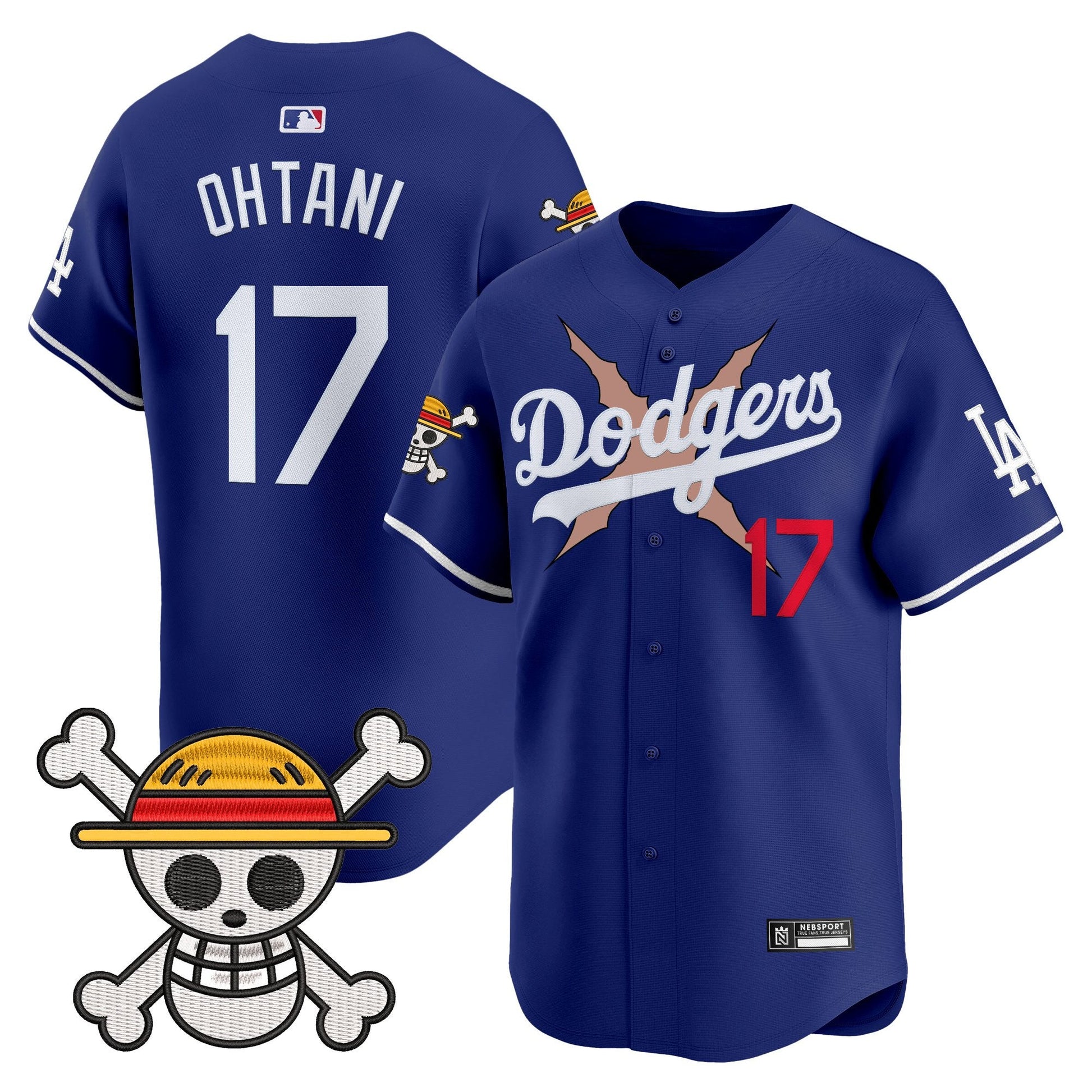 Men's Los Angeles Dodgers x One Piece 2025 Vapor Premier Limited Jersey - Stitched