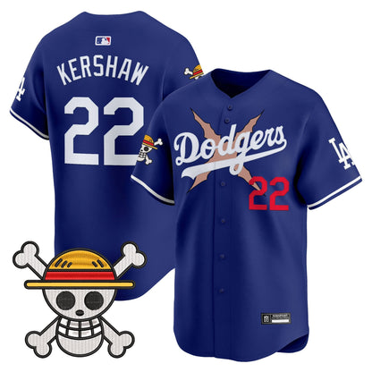 Men's Los Angeles Dodgers x One Piece 2025 Vapor Premier Limited Jersey - Stitched