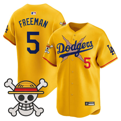 Men's Los Angeles Dodgers x One Piece 2025 Vapor Premier Limited Jersey - Stitched