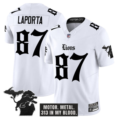 Men's Detroit Lions 'Gothic Motor Grit Edition' Vapor Limited Jersey - All Stitched