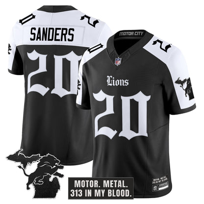 Men's Detroit Lions 'Gothic Motor Grit Edition' Vapor Limited Jersey - All Stitched